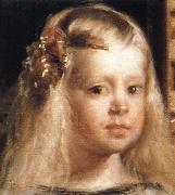 Diego Velazquez Las Meninas.Ausschnitt:Kopf der Infantin painting